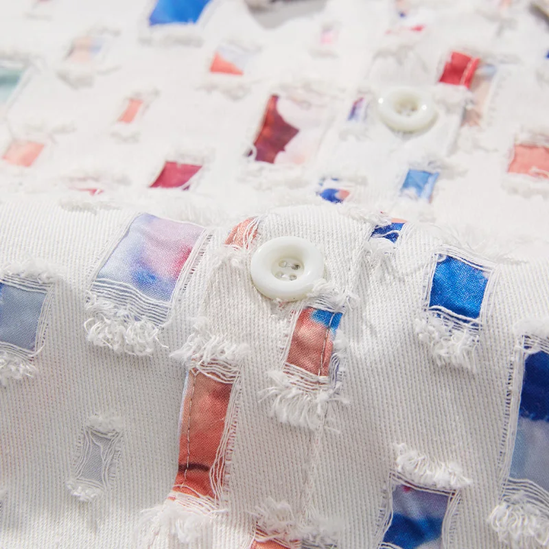 Frayed Denim Shirt - Image 4