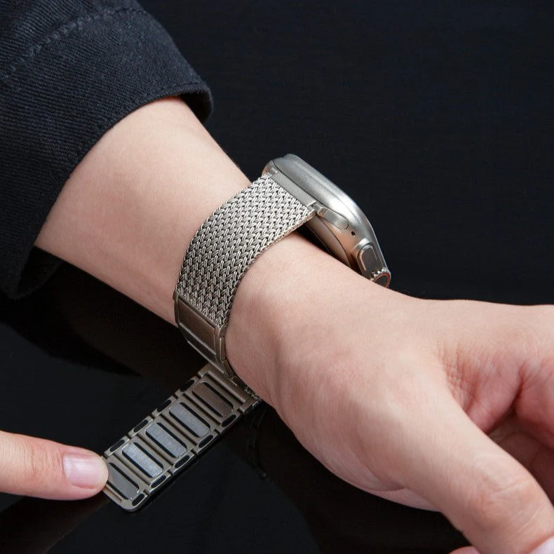Heritage Braided Stainless Steel Apple Watch Band - Image 5