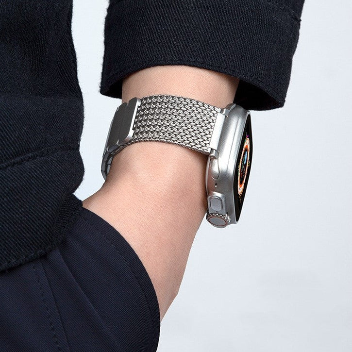 Heritage Braided Stainless Steel Apple Watch Band - Image 9