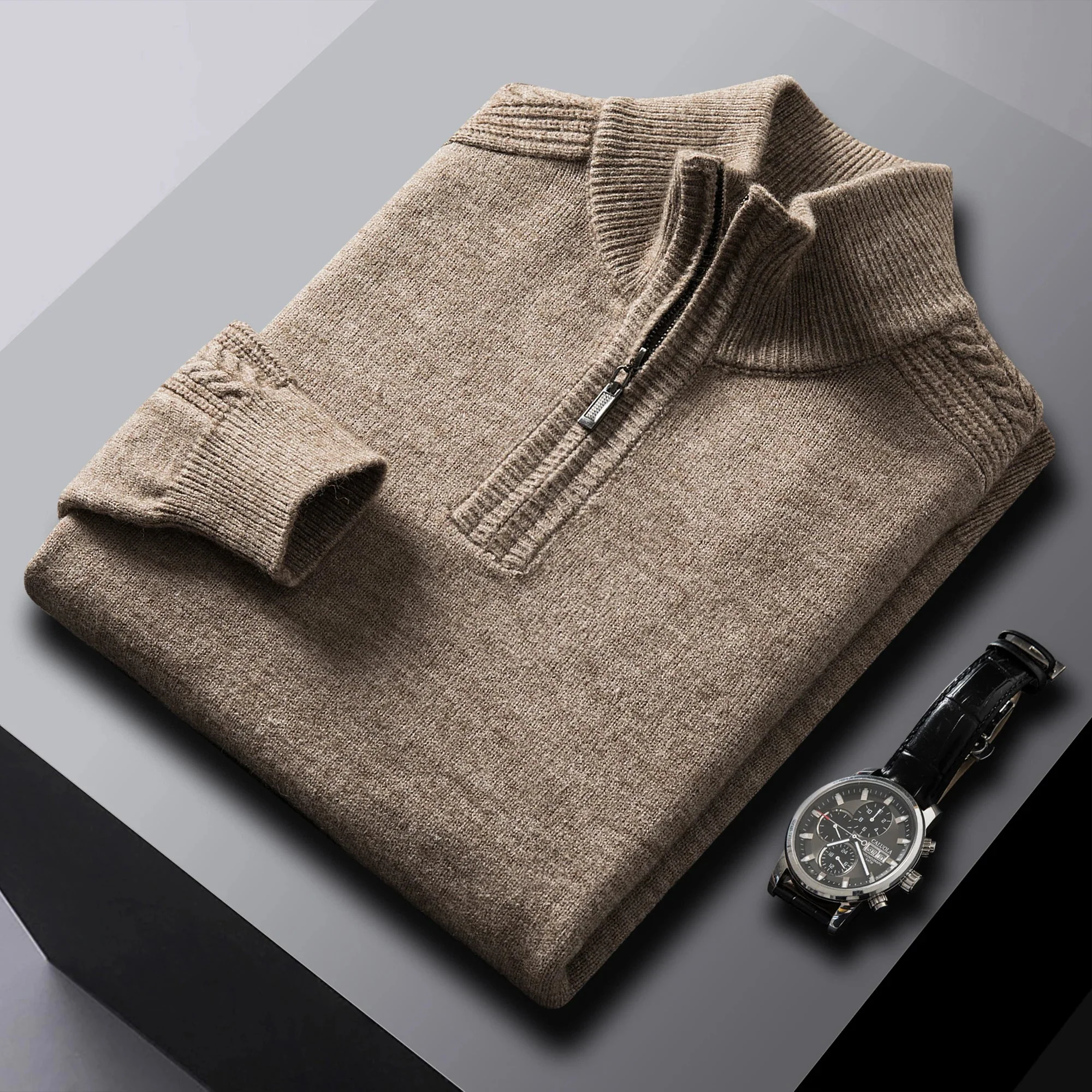 Heritage Half-Zip Wool Sweater - Image 4