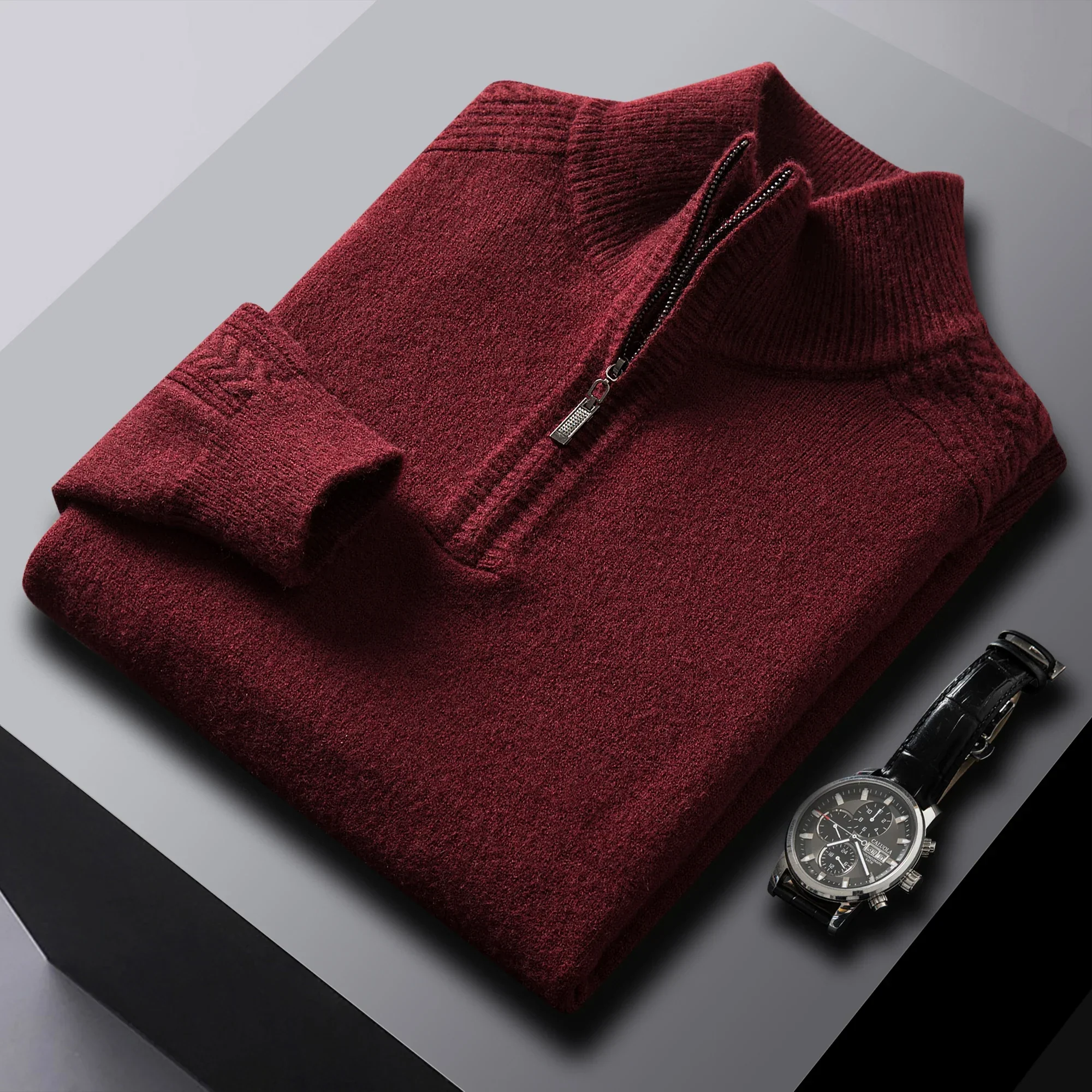 Heritage Half-Zip Wool Sweater - Image 6