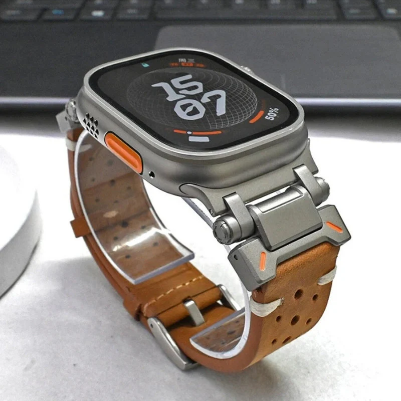 Heritage Touch Leather Apple Watch Band - Image 3