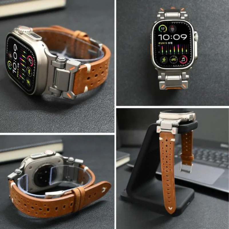 Heritage Touch Leather Apple Watch Band - Image 7