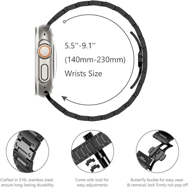 Highland Stainless Steel Apple Watch Band - Image 18