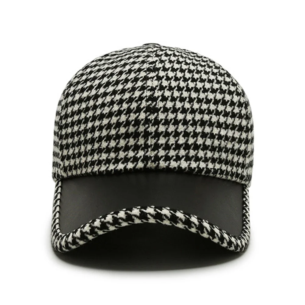 Montreal Houndstooth Wool Cap - Image 2