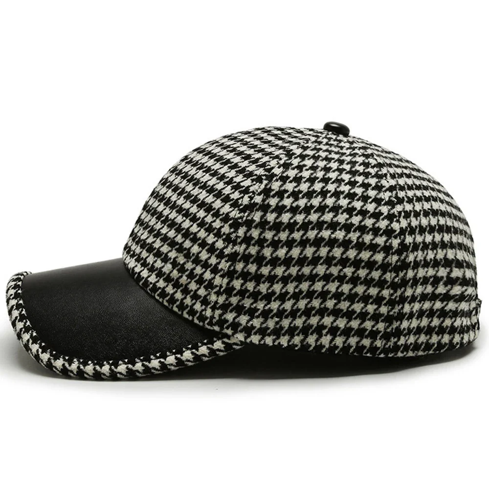 Montreal Houndstooth Wool Cap - Image 3