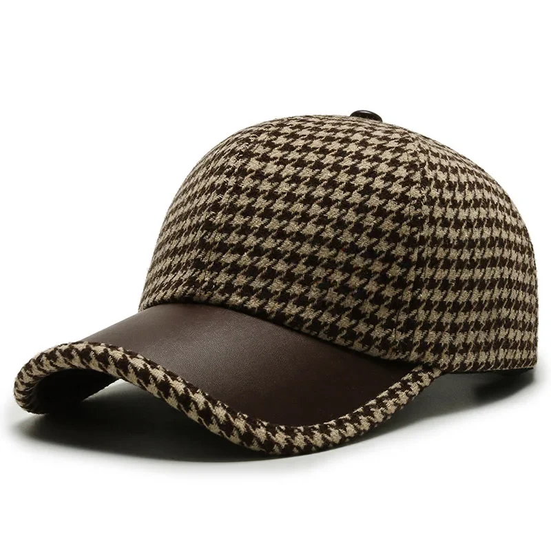 Montreal Houndstooth Wool Cap - Image 4