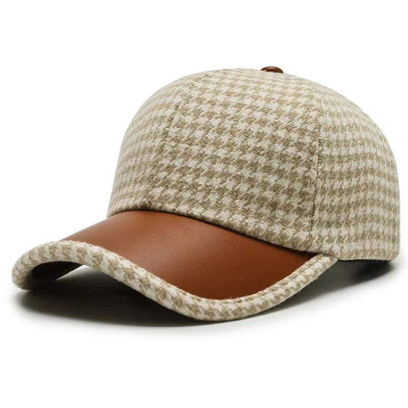 Montreal Houndstooth Wool Cap - Image 7