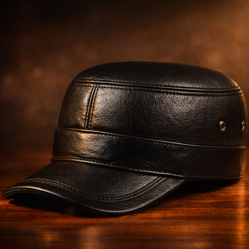 Jack Anthony Genuine Leather Cap - Image 2