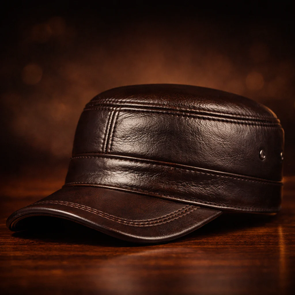 Jack Anthony Genuine Leather Cap - Image 3
