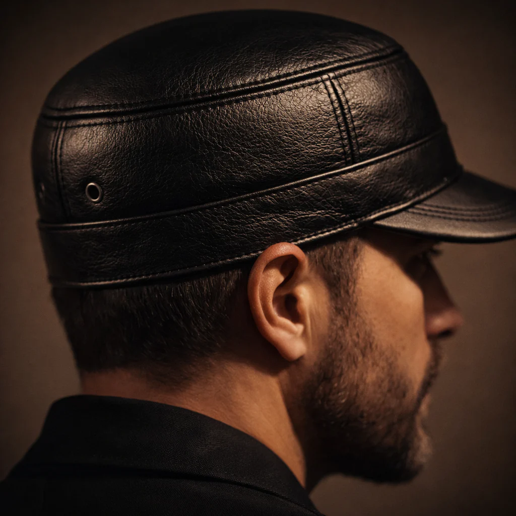 Jack Anthony Genuine Leather Cap - Image 4