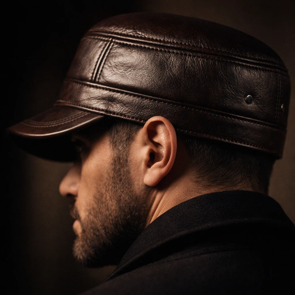 Jack Anthony Genuine Leather Cap - Image 5