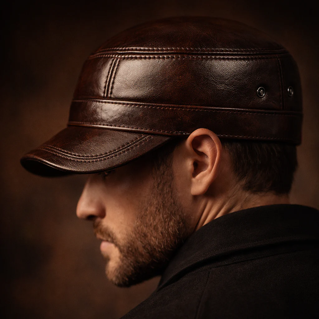 Jack Anthony Genuine Leather Cap - Image 6