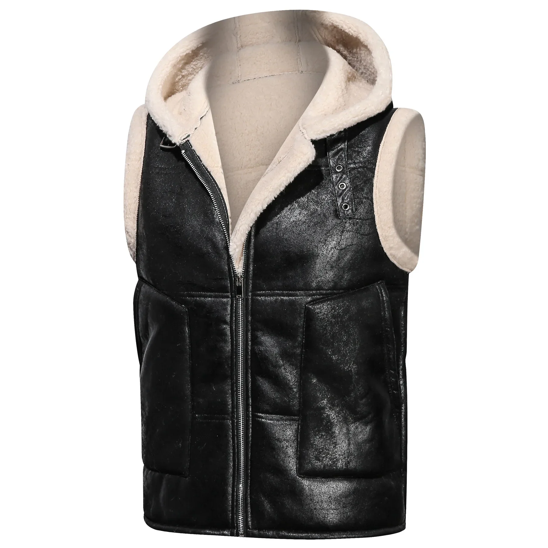 Jack Anthony Shearling Leather Vest - Image 4