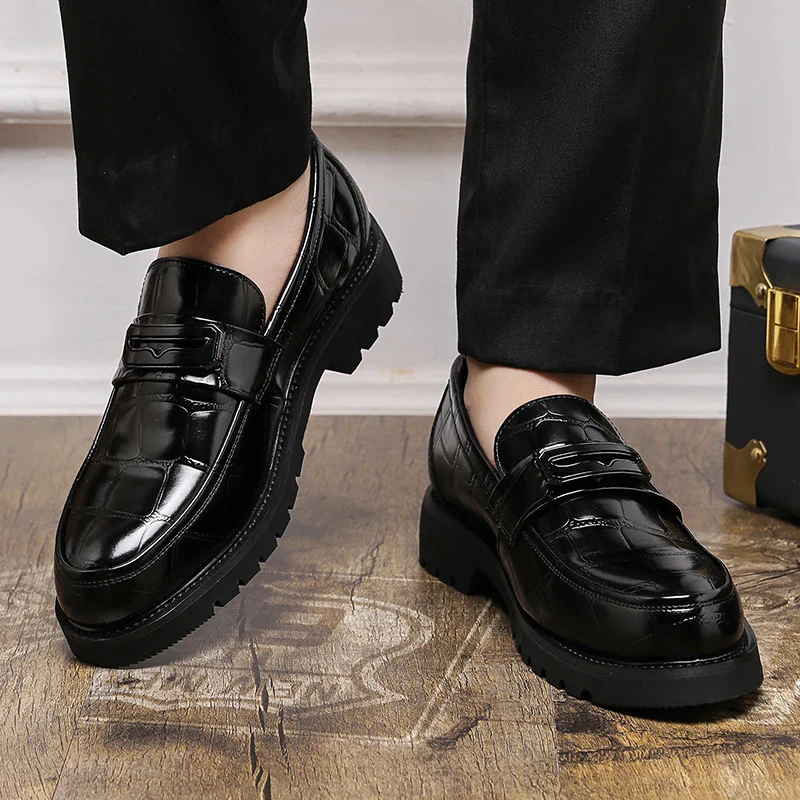 Jack Wellington Croc Leather Loafers - Image 10