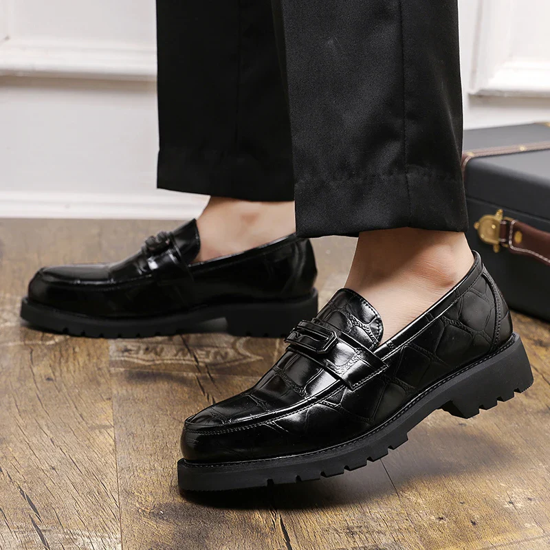 Jack Wellington Croc Leather Loafers - Image 11