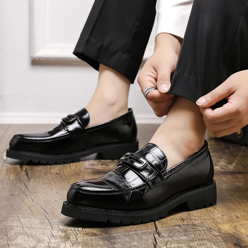 Jack Wellington Croc Leather Loafers - Image 12