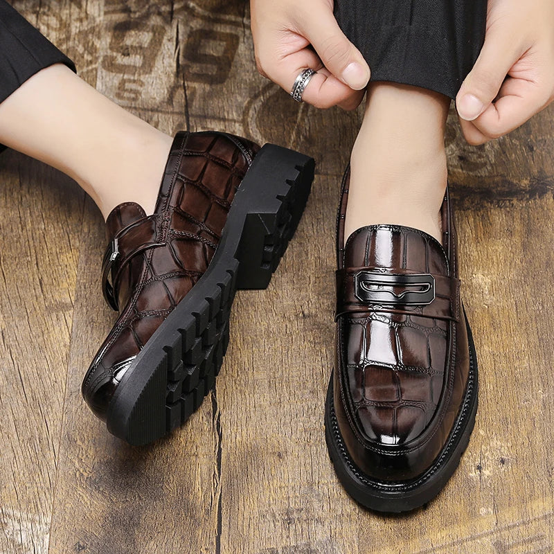Jack Wellington Croc Leather Loafers - Image 5