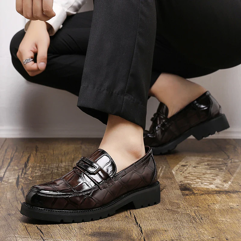 Jack Wellington Croc Leather Loafers - Image 6