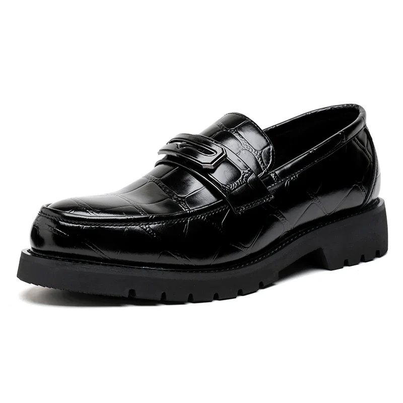 Jack Wellington Croc Leather Loafers - Image 7