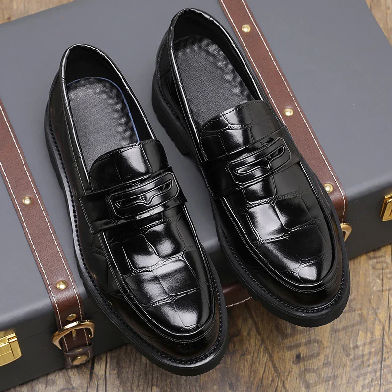 Jack Wellington Croc Leather Loafers - Image 8