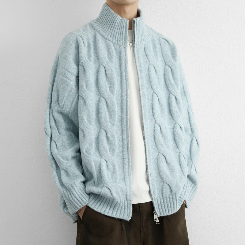 Jacob Mason Cable Zip Cardigan - Image 4