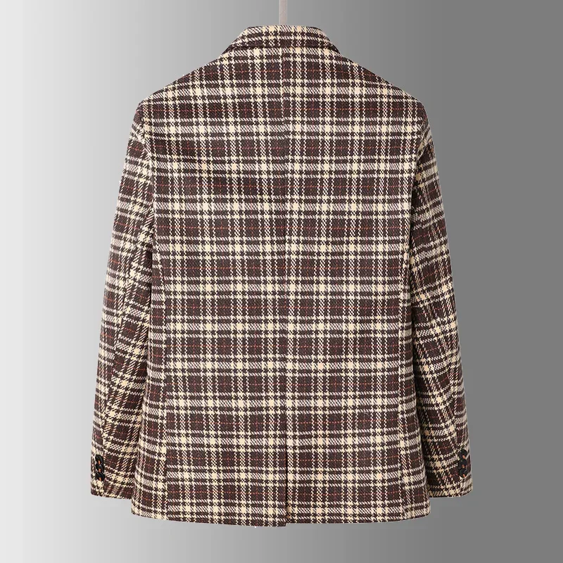 Jacob Mason Plaid Wool Blazer - Image 2