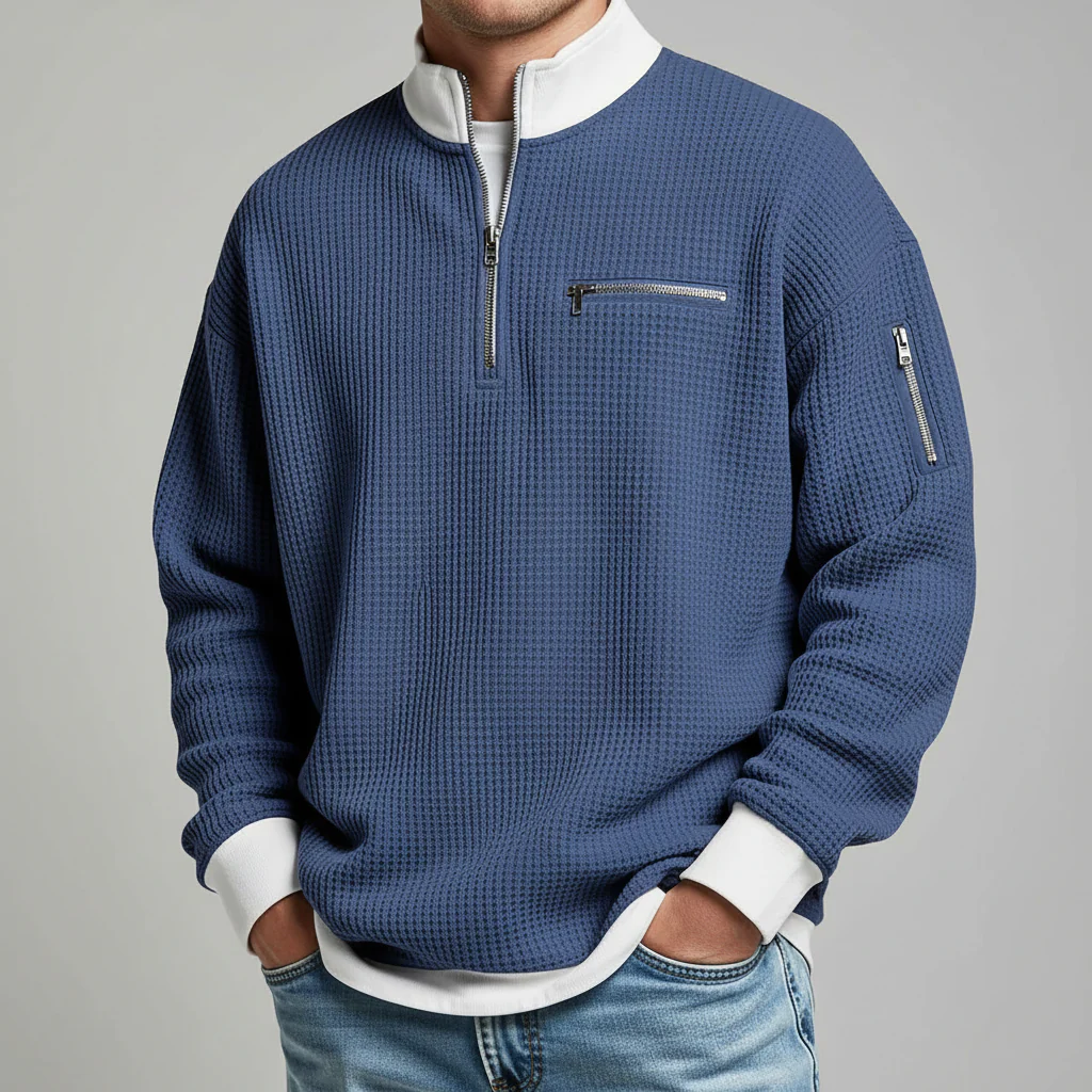 Jacob Mason Waffle Knit Sweater - Image 2