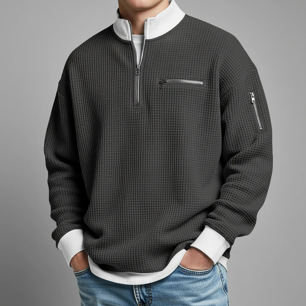 Jacob Mason Waffle Knit Sweater - Image 3