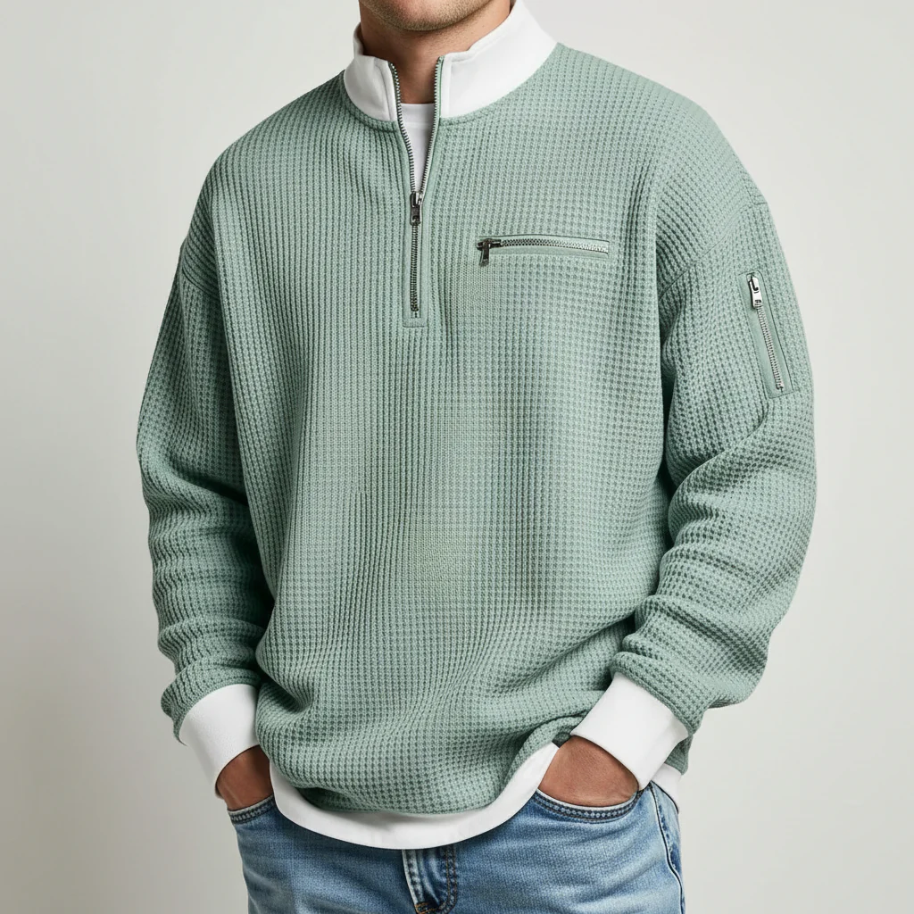 Jacob Mason Waffle Knit Sweater - Image 4