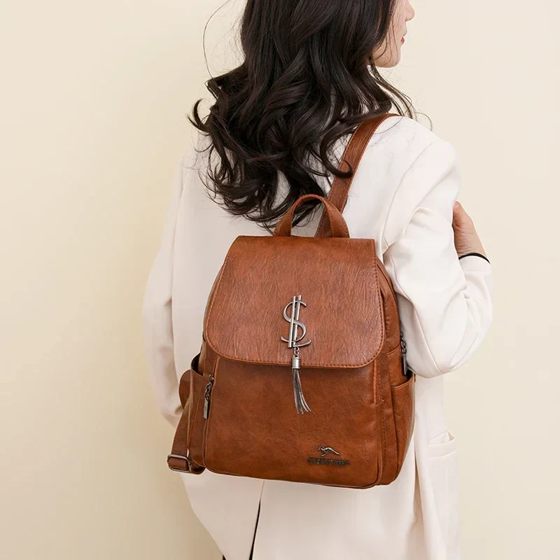Jessica Woods Leather Backpack - Image 3