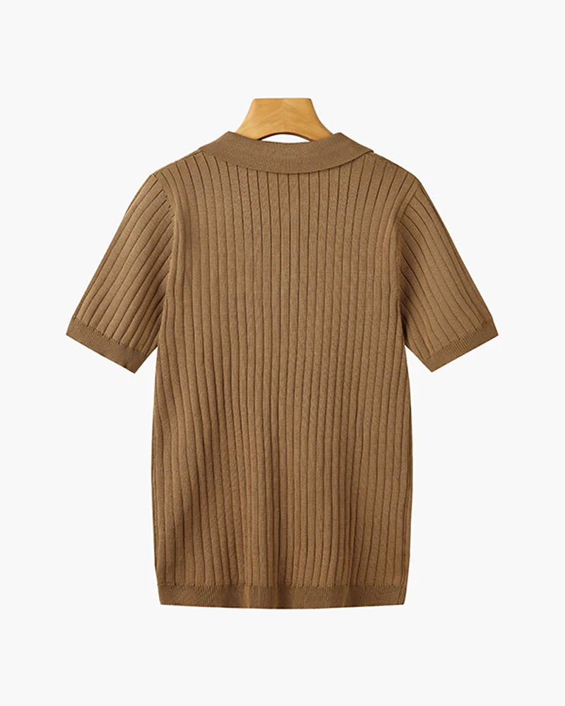 LANGFORD Knitted Polo Shirt - Image 12