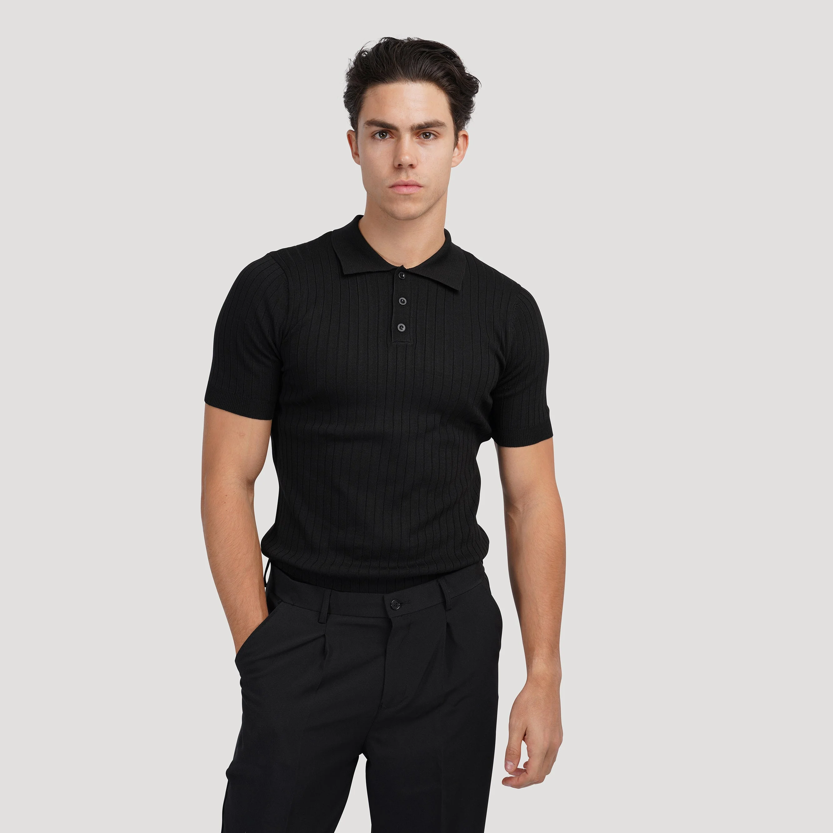 LANGFORD Knitted Polo Shirt - Image 18