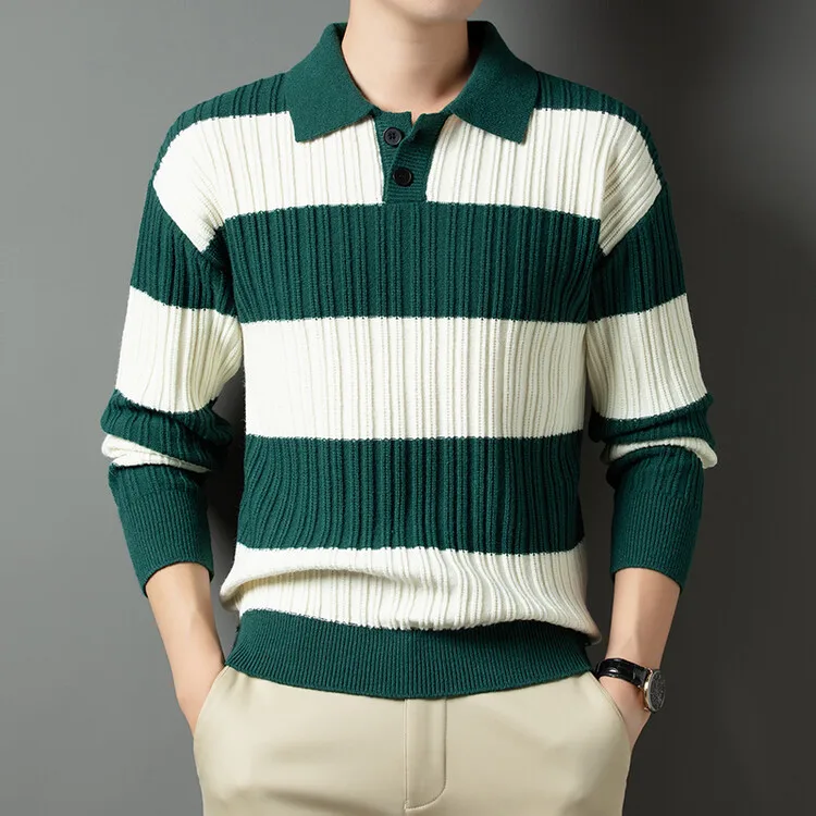 Lorenzo Don Striped Polo Pullover - Image 4