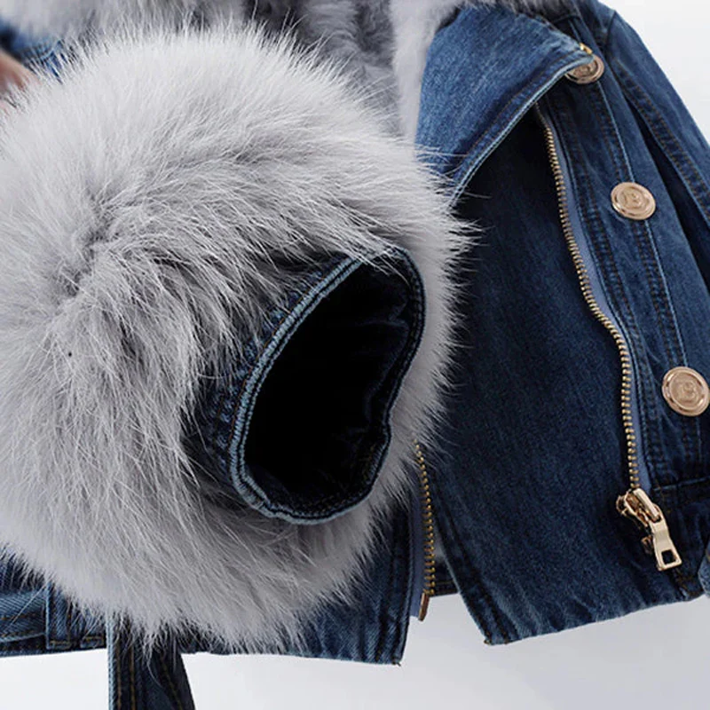 Luna Rose Cropped Denim Coat - Image 5