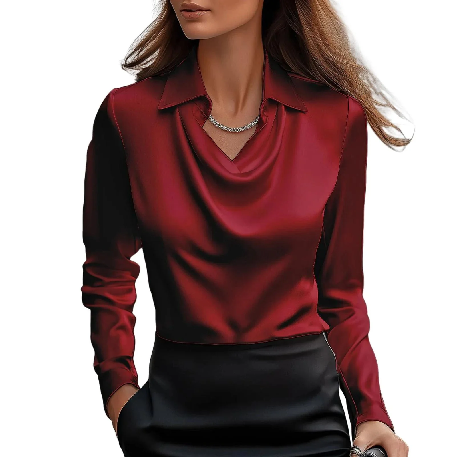 Luna Rose Satin Shirt - Image 5