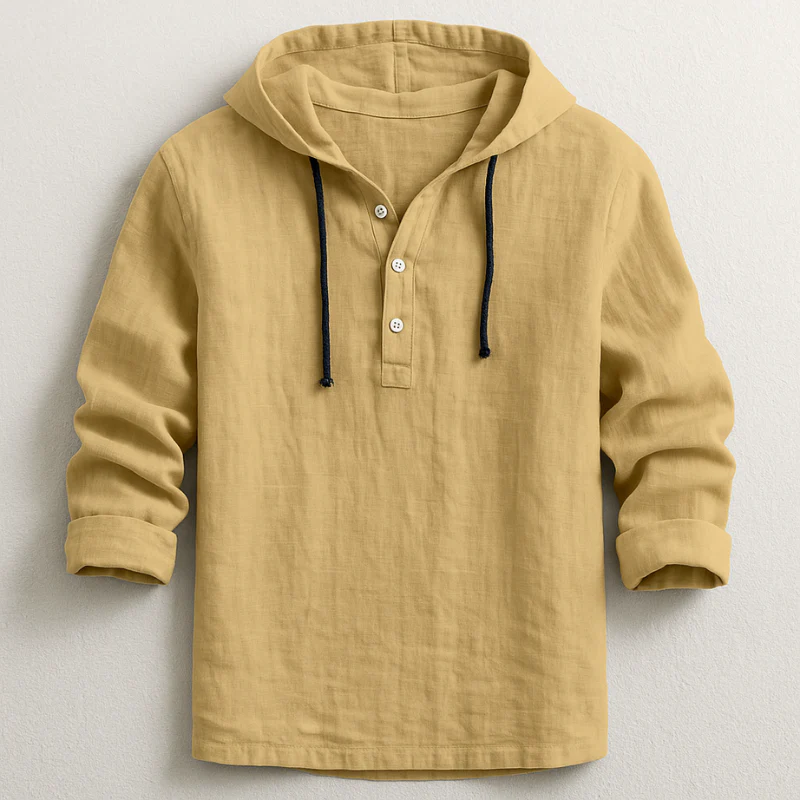 Mason Linen Hooded Shirt - Image 2