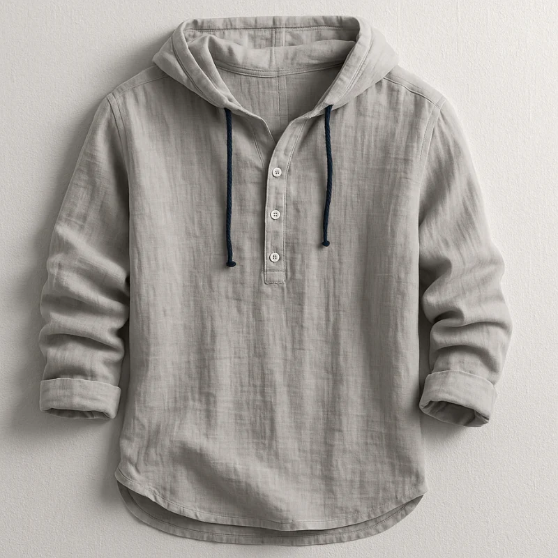 Mason Linen Hooded Shirt - Image 3