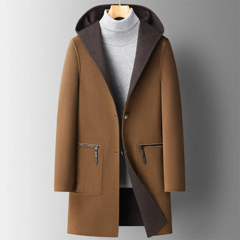 Massimo Wool Hooded Overcoat - Image 2
