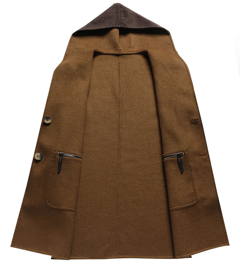 Massimo Wool Hooded Overcoat - Image 5