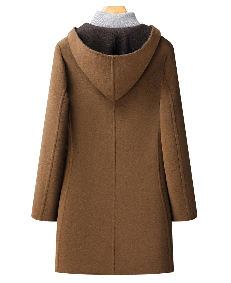 Massimo Wool Hooded Overcoat - Image 6
