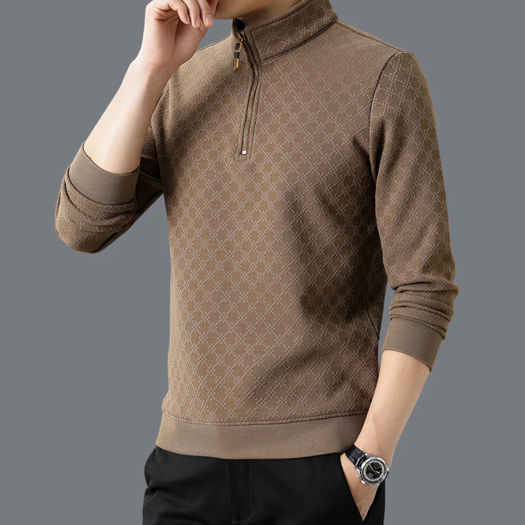 Maxwell Chequered 1/4 Zip - Image 4