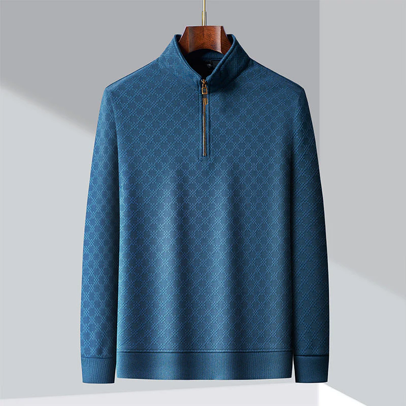 Maxwell Chequered 1/4 Zip - Image 5