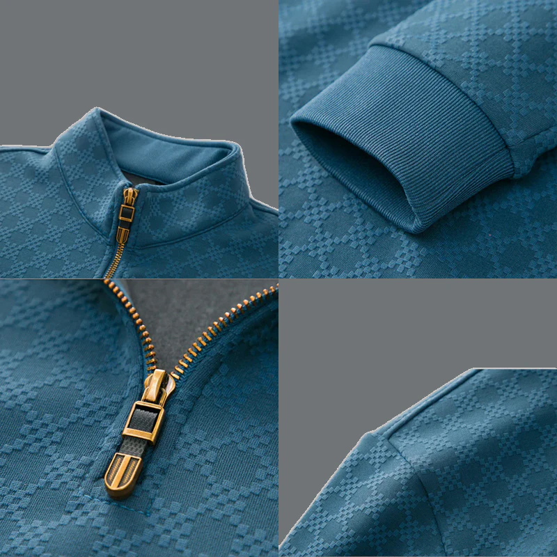 Maxwell Chequered 1/4 Zip - Image 6