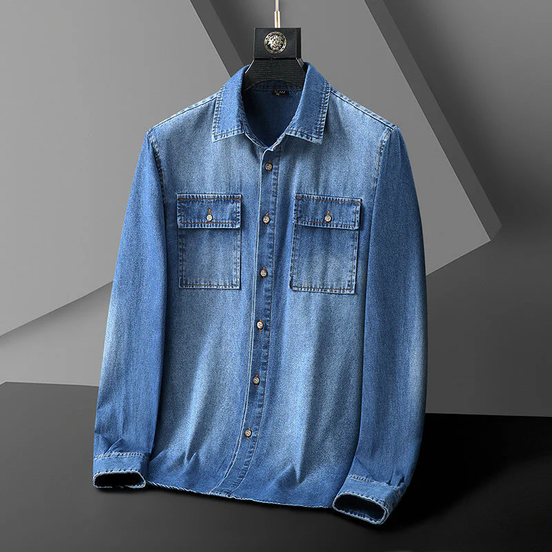 Maxwell Reed Faded Denim Shirt - Image 2