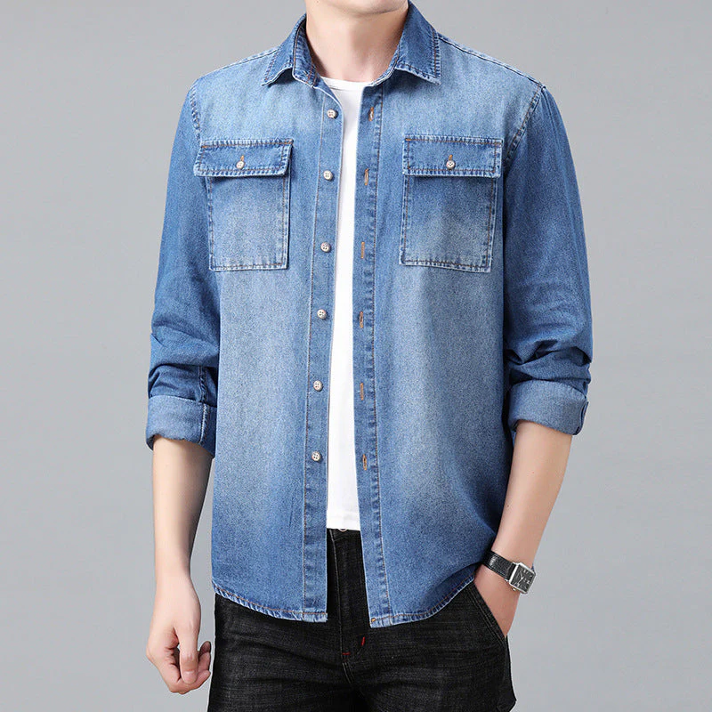 Maxwell Reed Faded Denim Shirt - Image 3