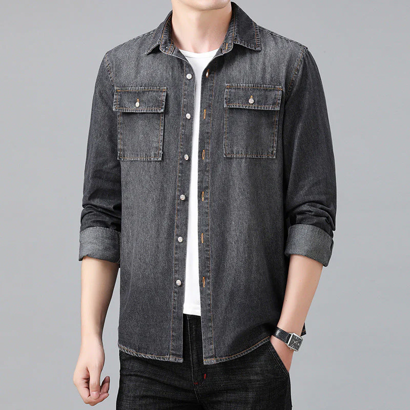 Maxwell Reed Faded Denim Shirt - Image 8