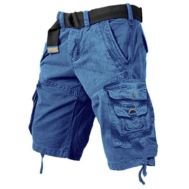 Mens Cargo Shorts Multi Pockets Cargo Shorts - Image 2