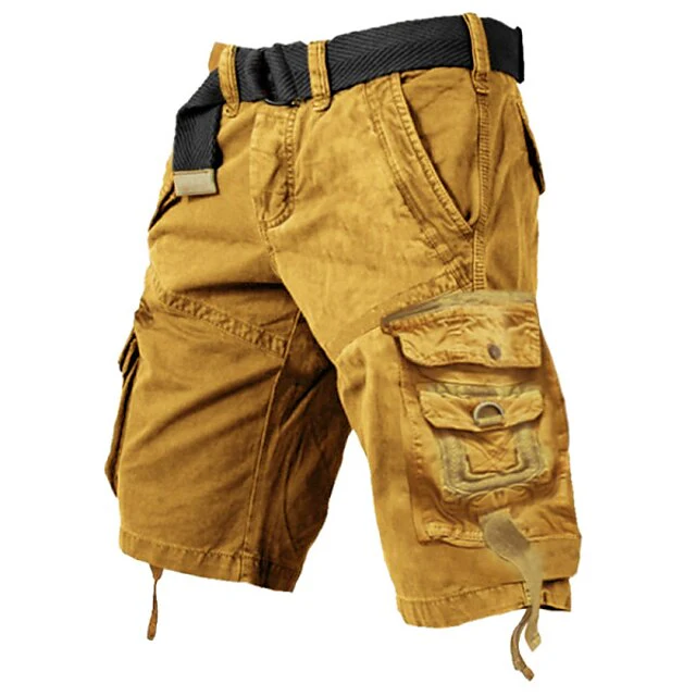 Mens Cargo Shorts Multi Pockets Cargo Shorts - Image 3