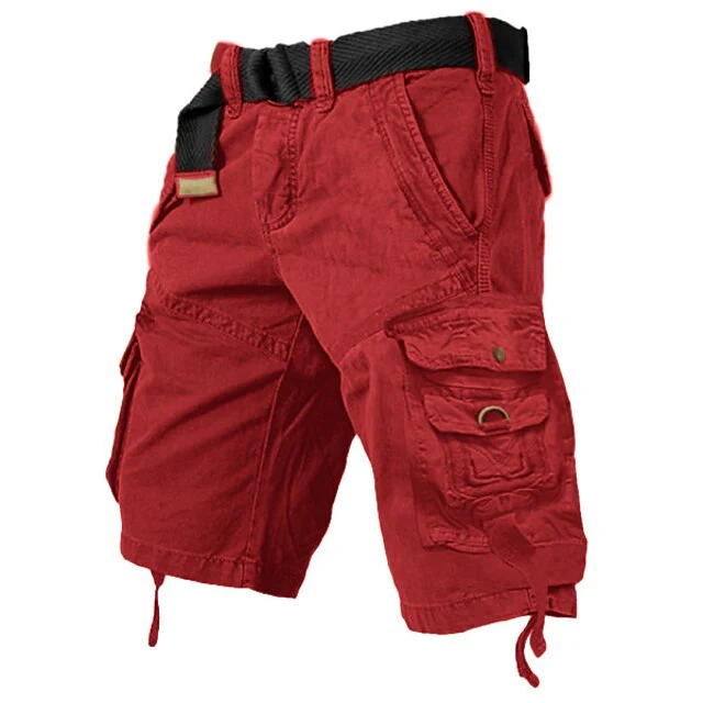 Mens Cargo Shorts Multi Pockets Cargo Shorts - Image 4